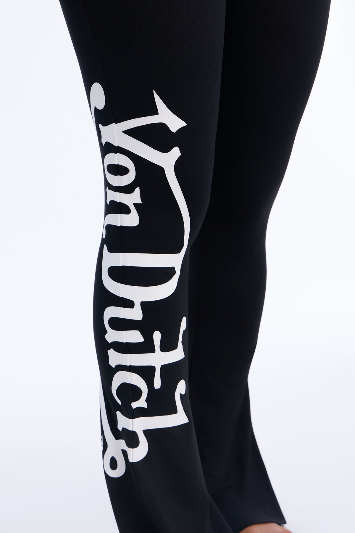 Von Dutch Baby Tee Foldover PJ Pant Set - White/Black