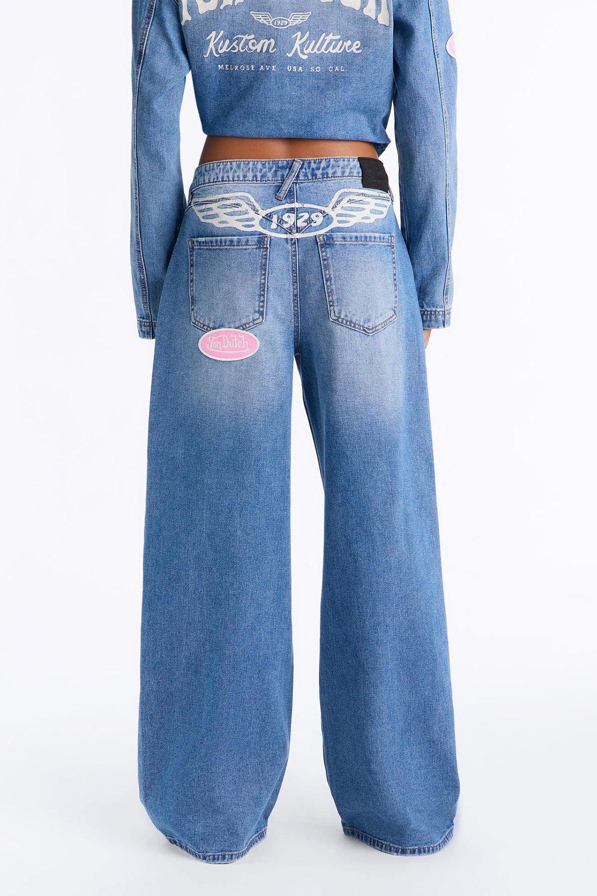 Von Dutch OG Wide Leg Jeans - Medium Wash