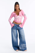 Von Dutch Timeless Wide Leg Jeans - Dark Wash