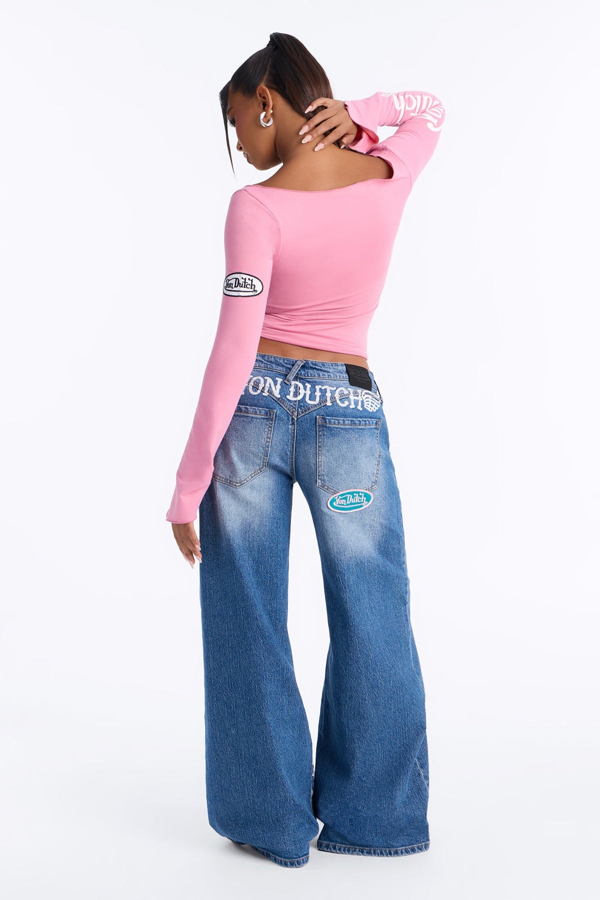 Von Dutch Timeless Wide Leg Jeans - Dark Wash