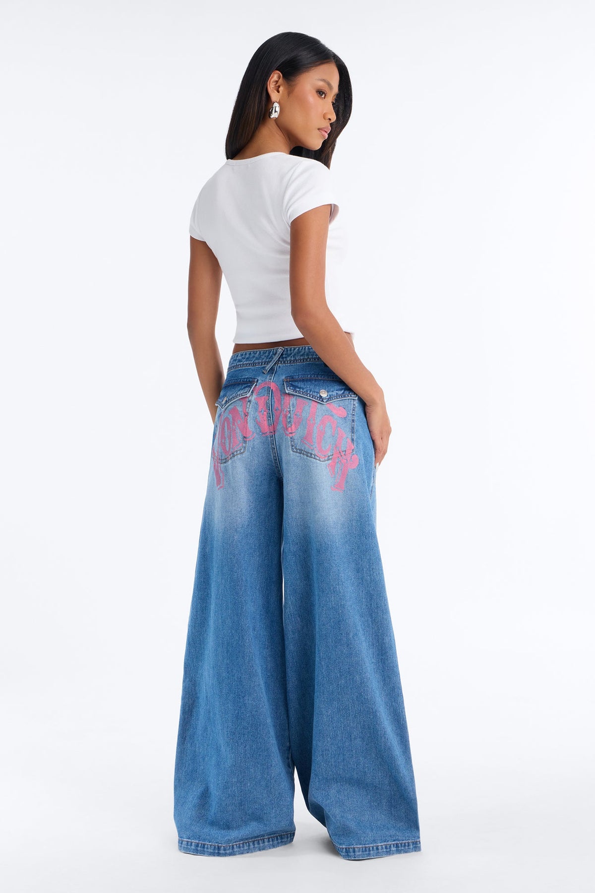 Von Dutch Untamed Wide Leg Jeans - Dark Wash
