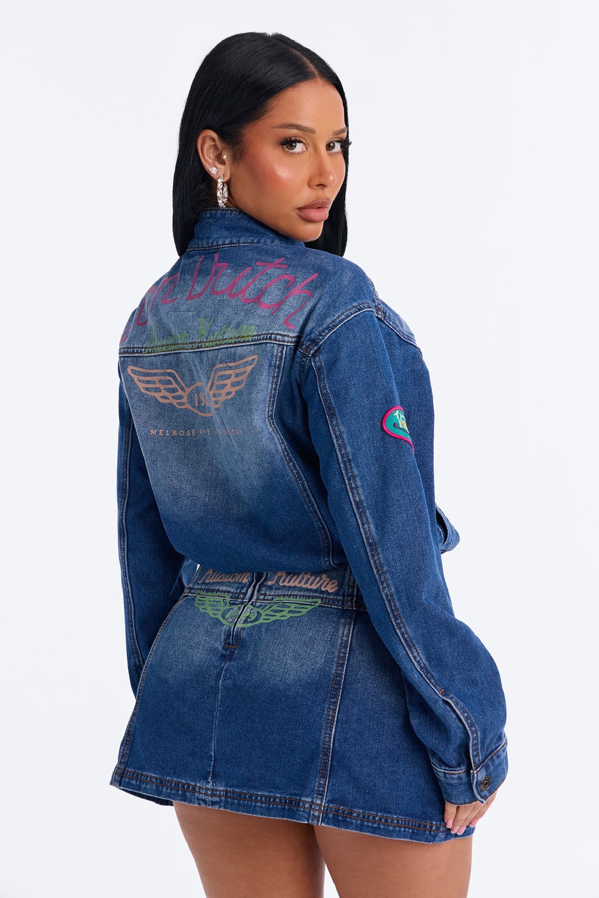 Von Dutch Denim Track Jacket - Dark Wash