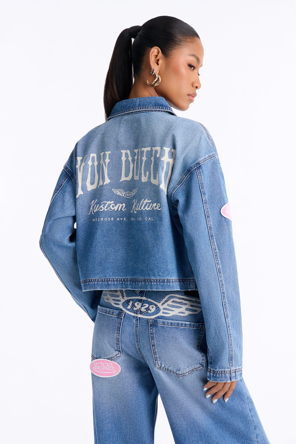 Von Dutch OG Denim Workwear Jacket - Medium Wash