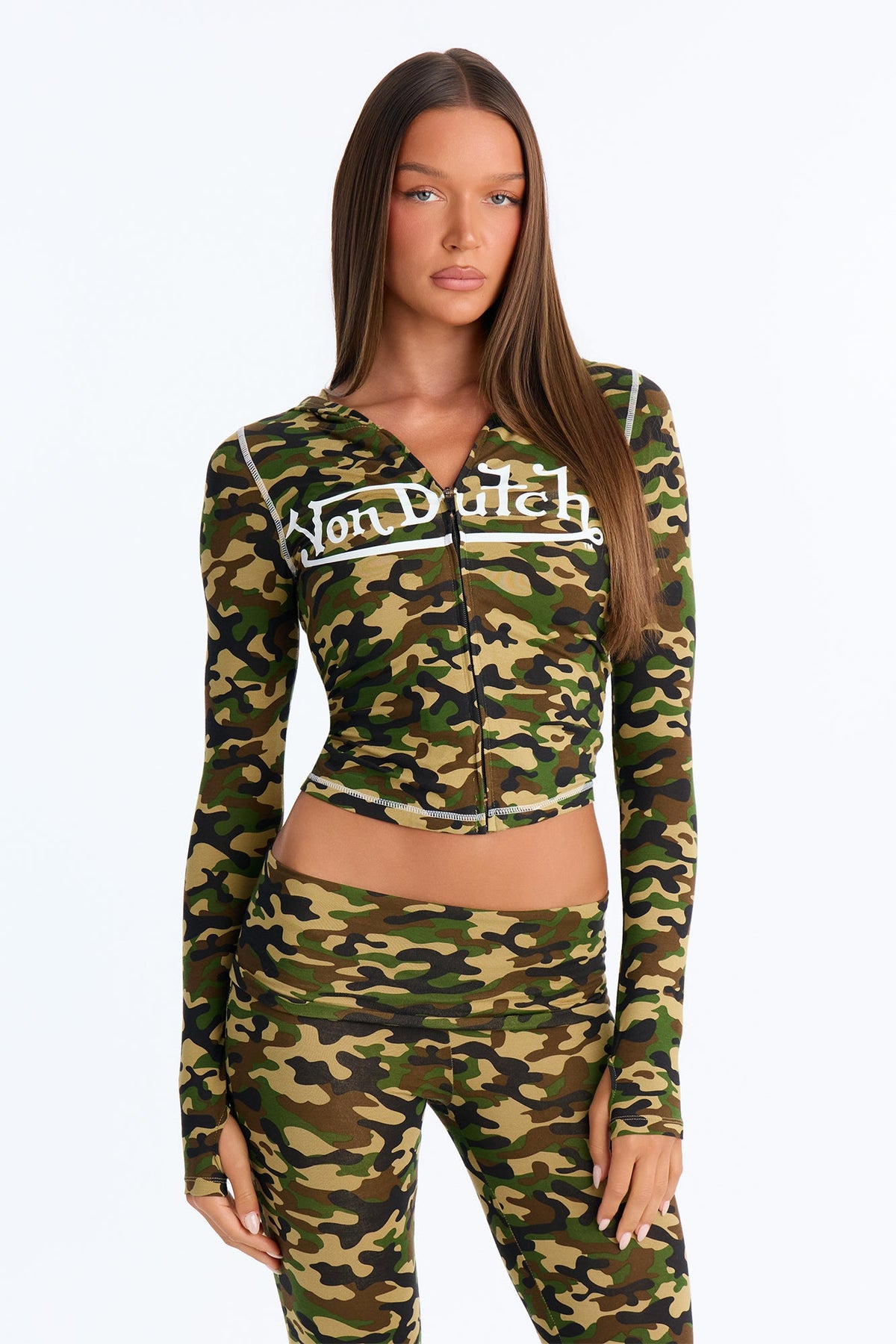 Von Dutch Camo Lounge Pant Set - Camouflage