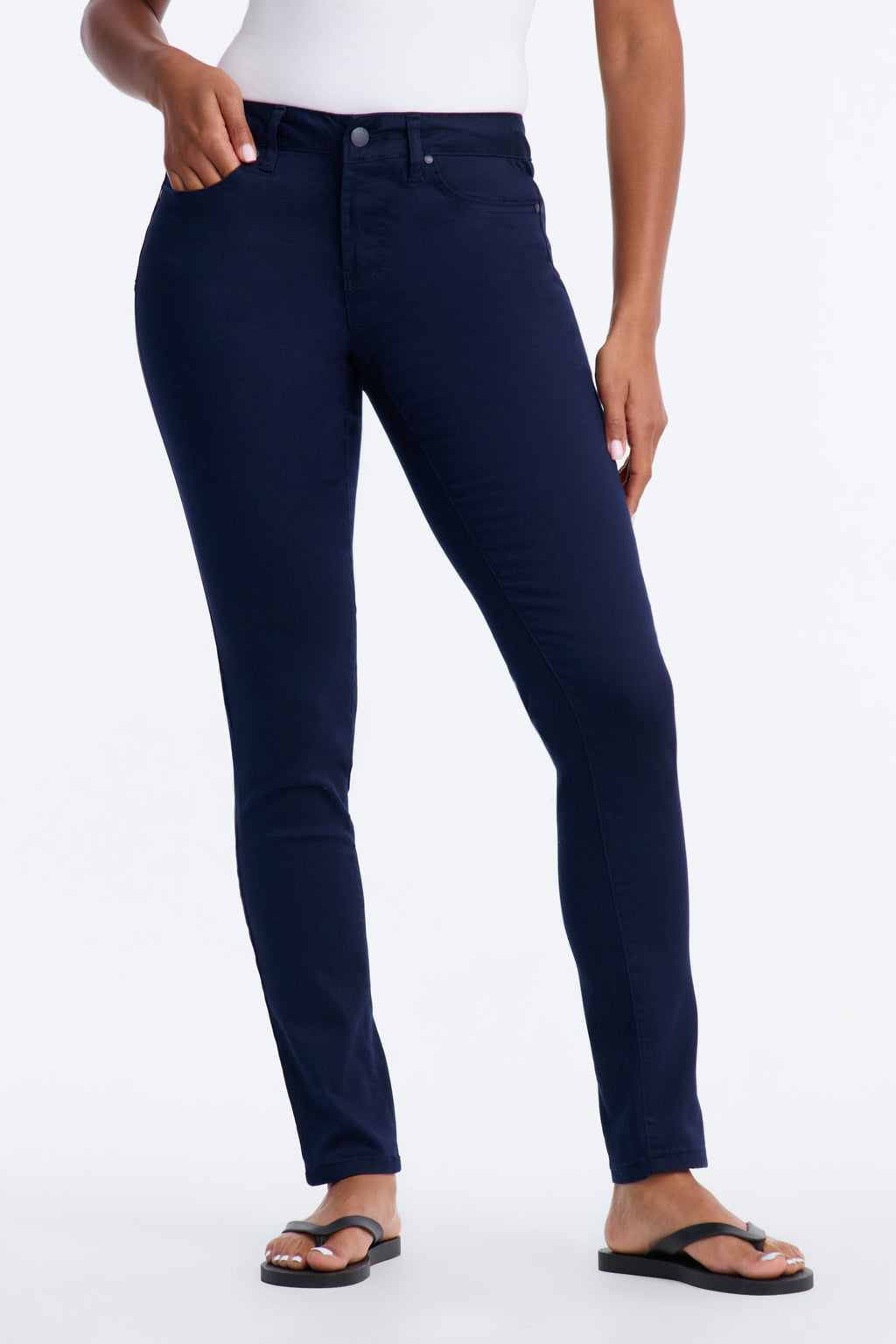 Wait For Me Low Rise Stretch Skinny Jeans - Navy