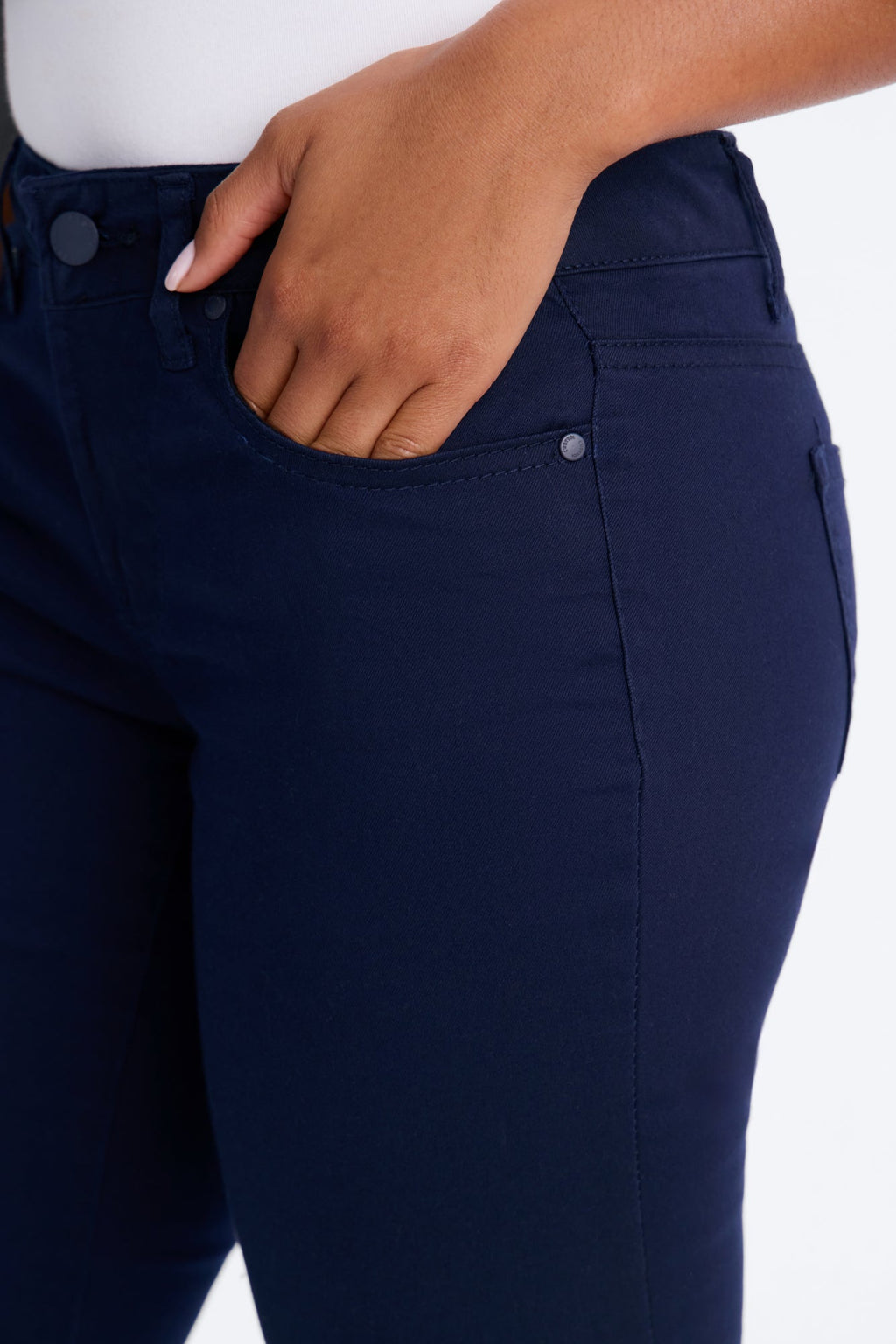 Wait For Me Low Rise Stretch Skinny Jeans - Navy