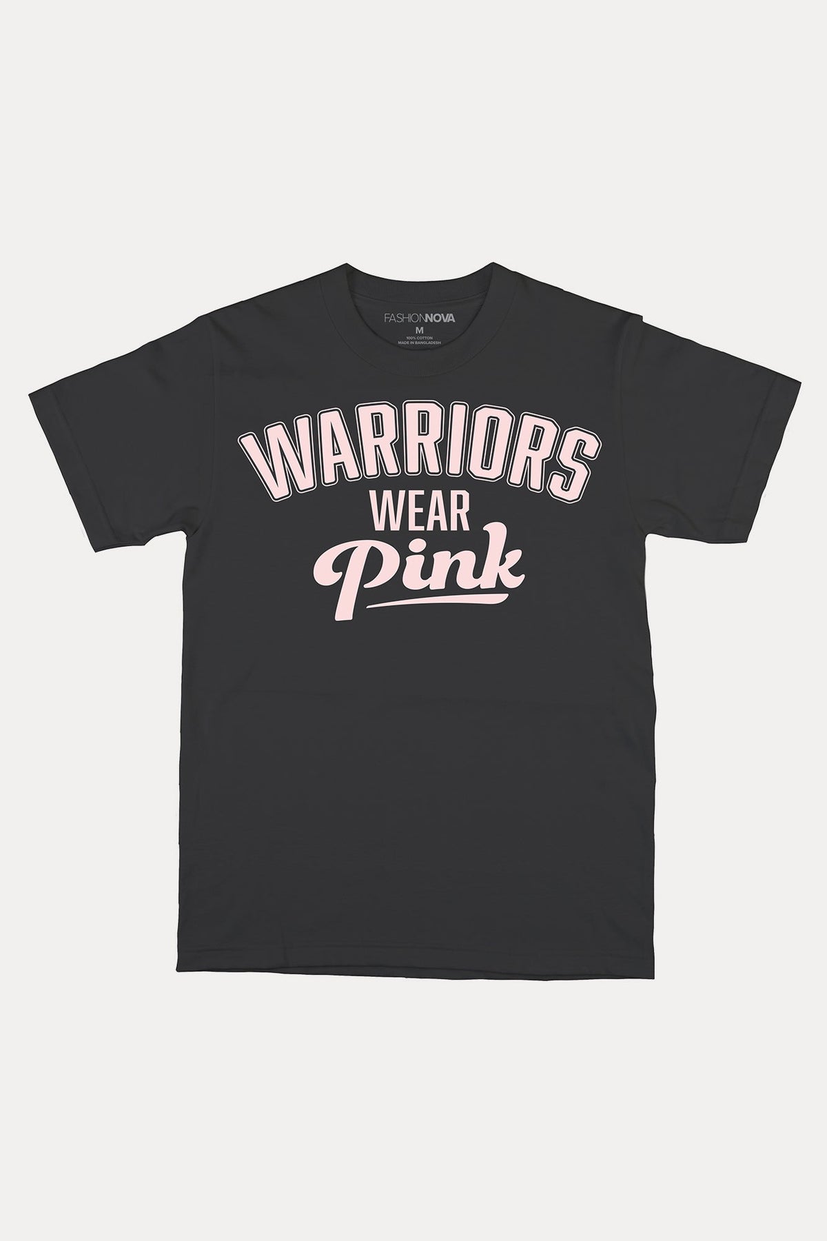 Warriors Wear Pink Breast Cancer Awareness Tee - Black