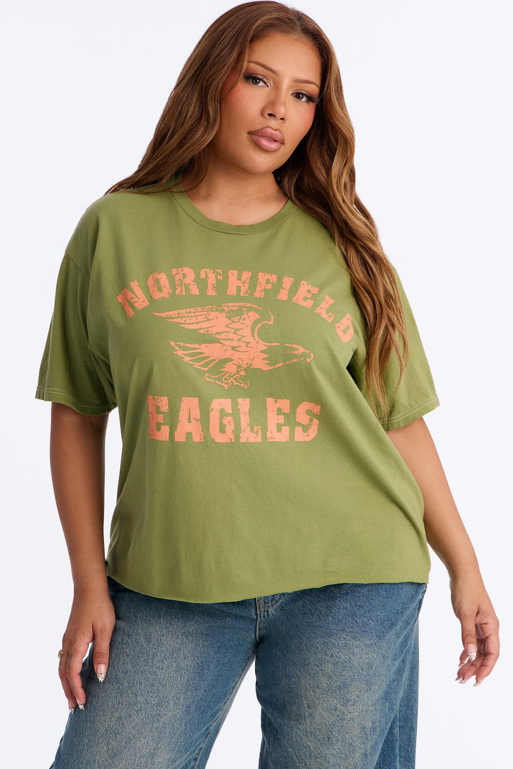 Eagles Athletic Oversized Tee - Olive