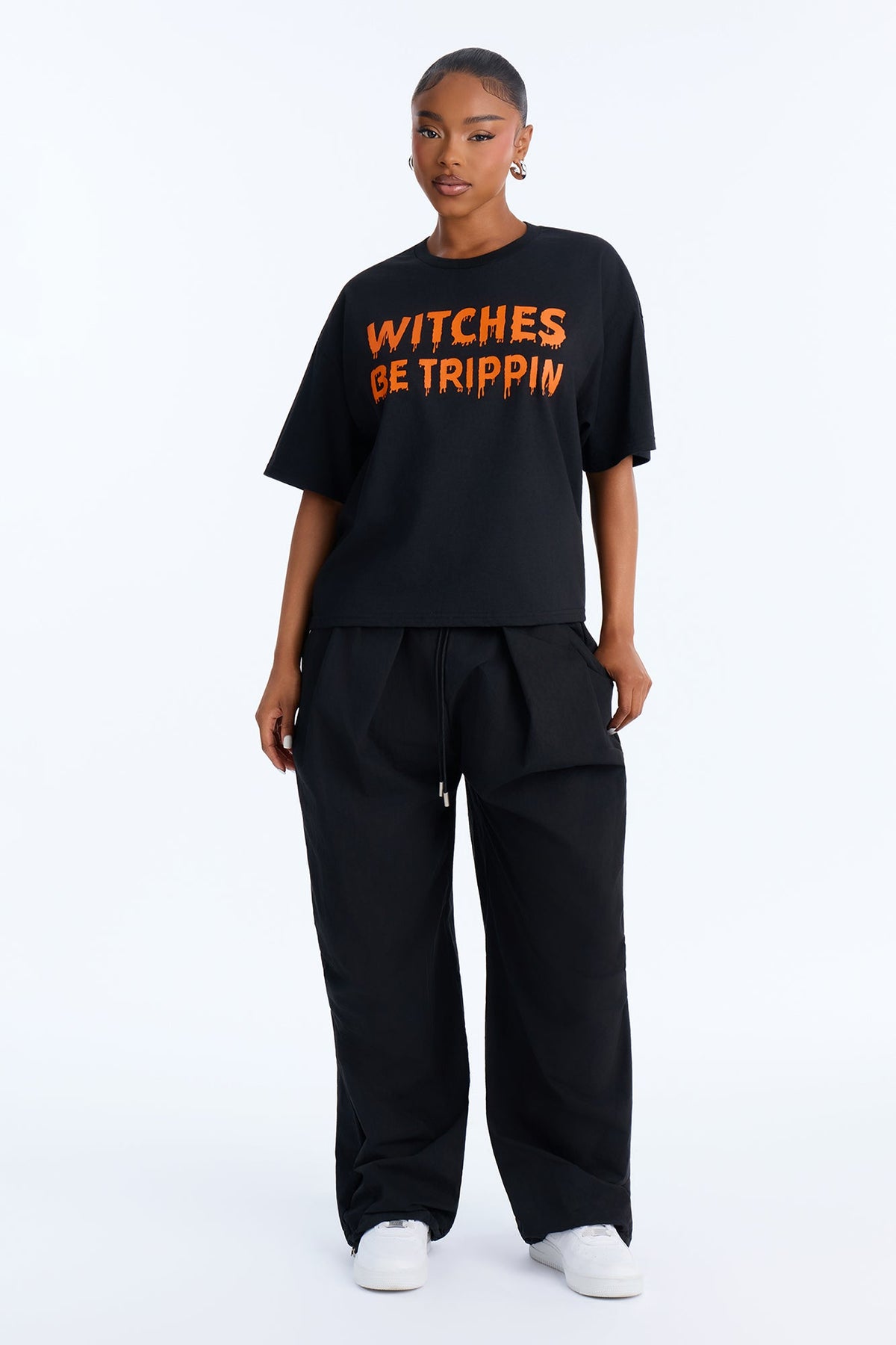 Witches Be Trippin Washed Tee - Black