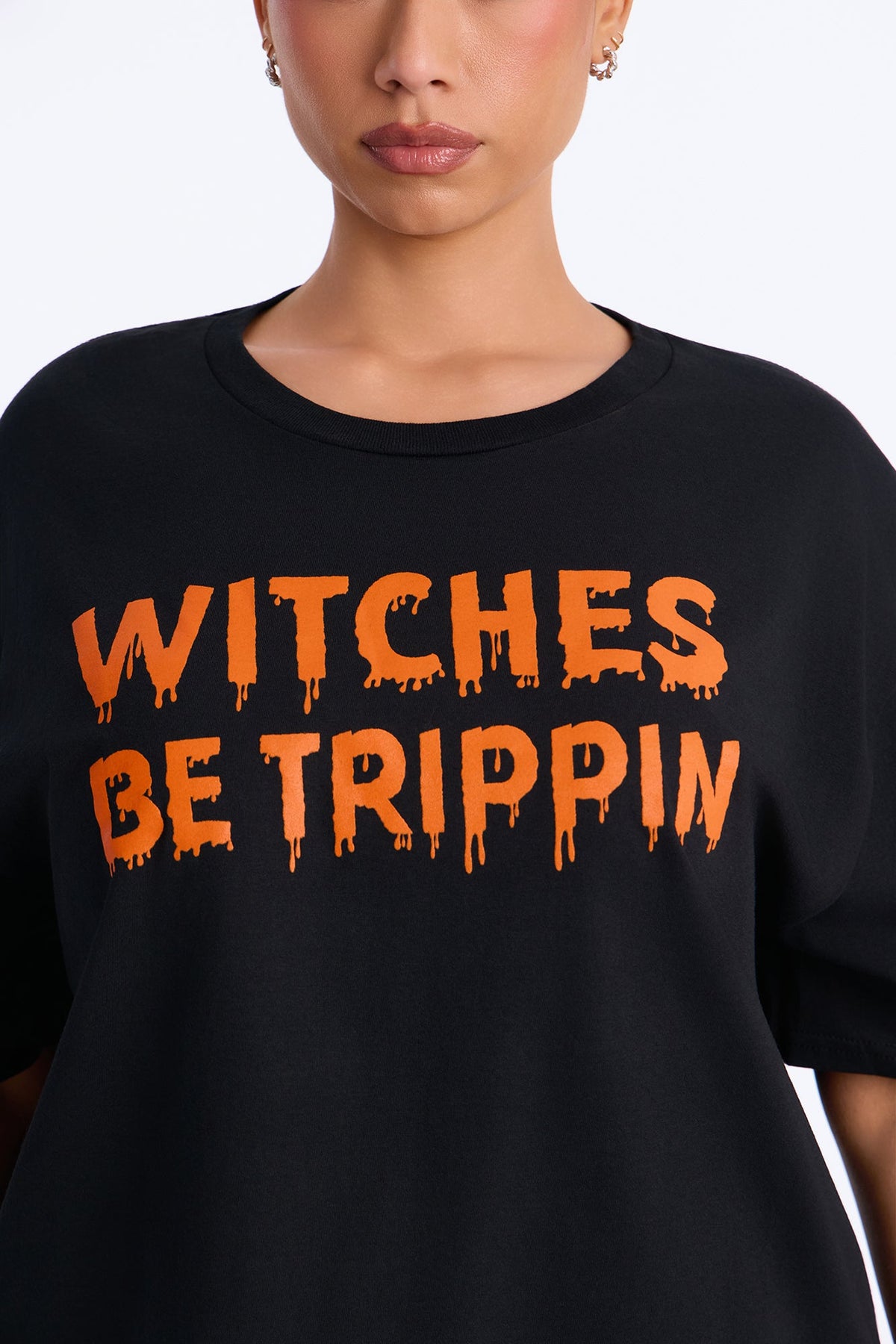 Witches Be Trippin Washed Tee - Black