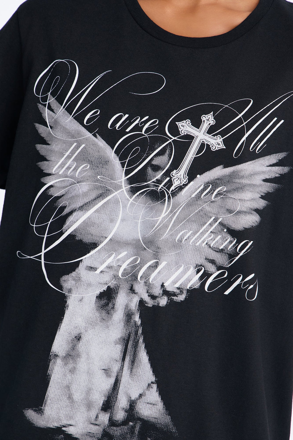 We Are Divine Angelic Tee - Black