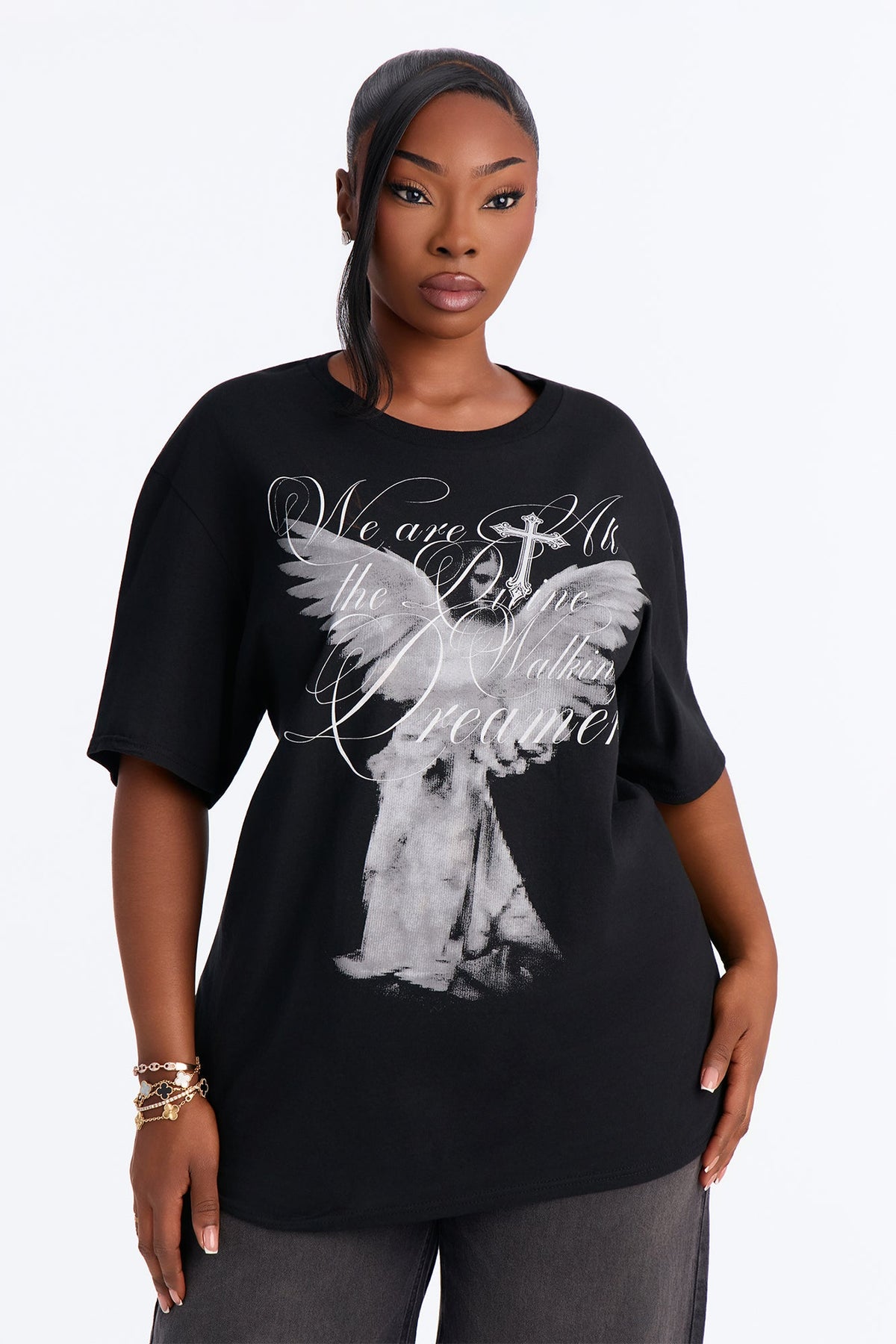 We Are Divine Angelic Tee - Black