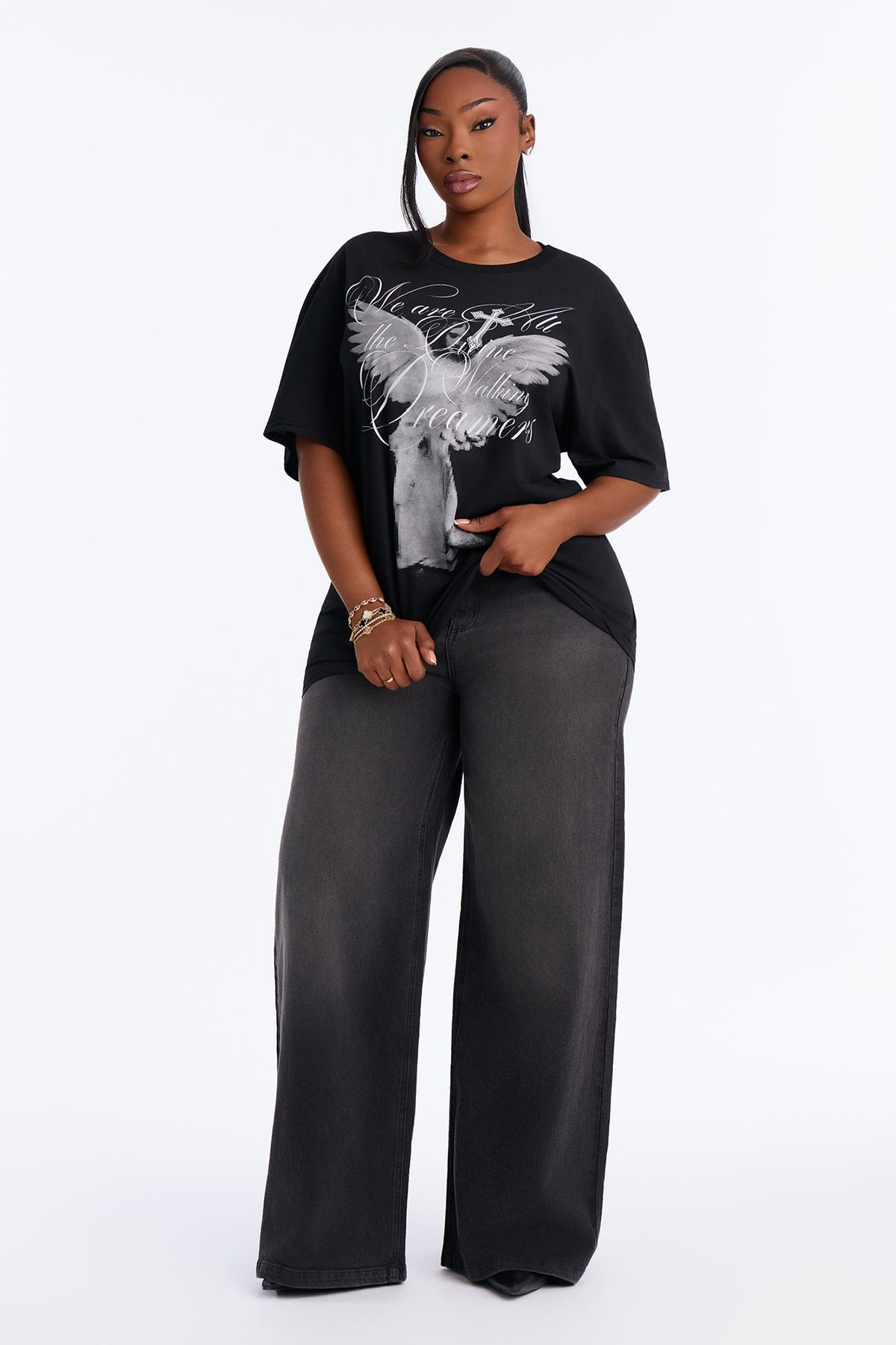 We Are Divine Angelic Tee - Black