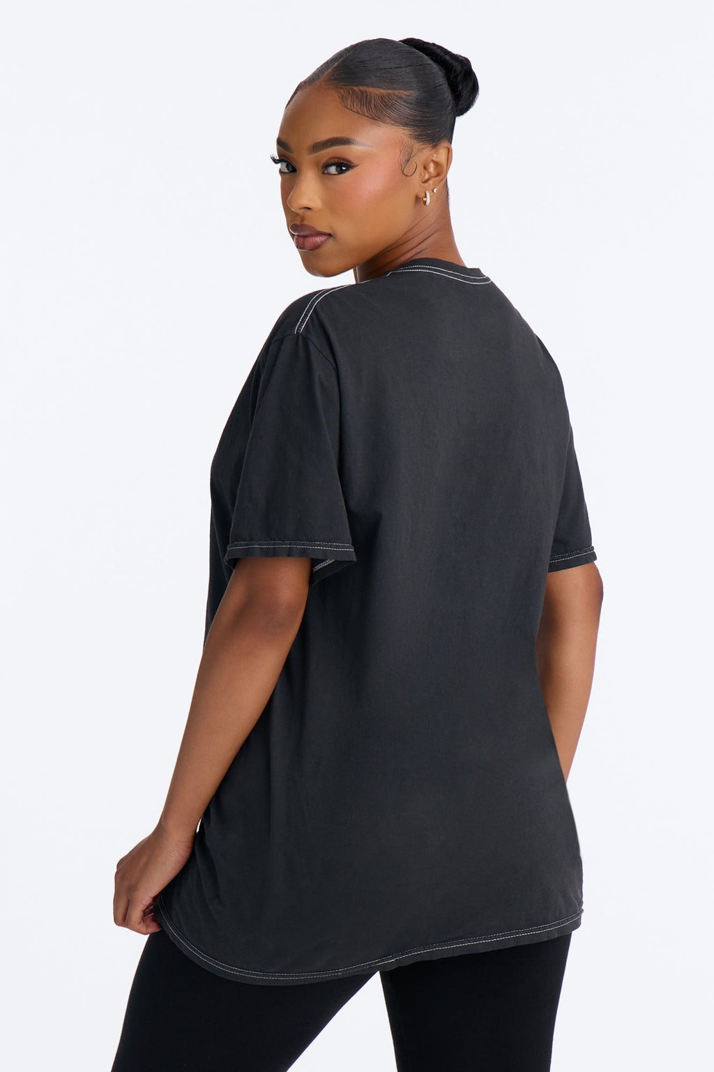 Ciao Bella Leopard Washed Tee - Black