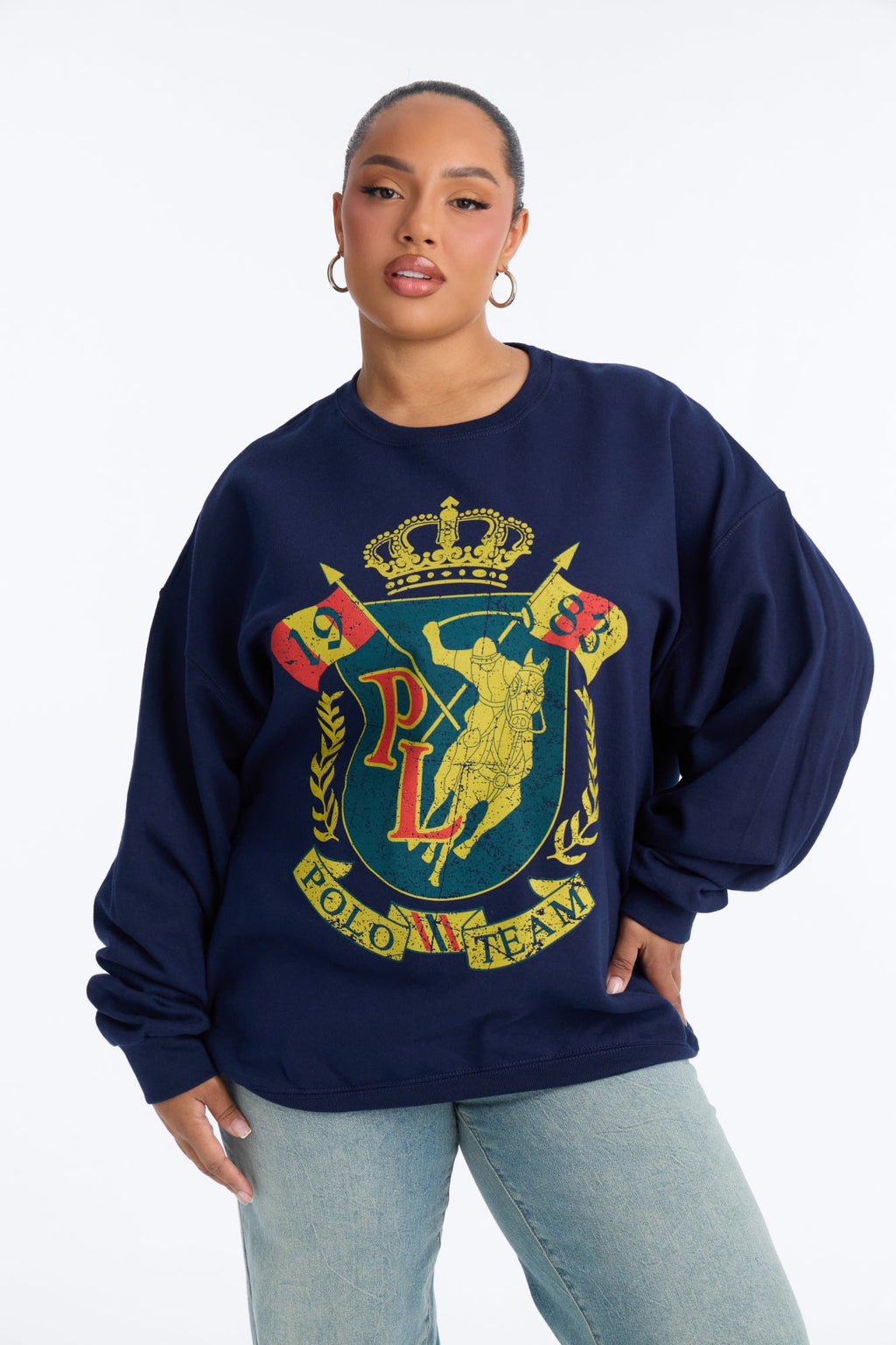 Polo Team Crew Sweatshirt - Navy