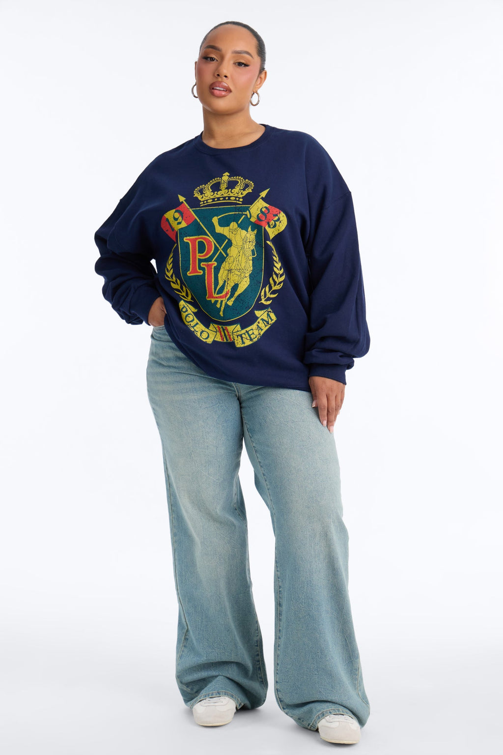 Polo Team Crew Sweatshirt - Navy