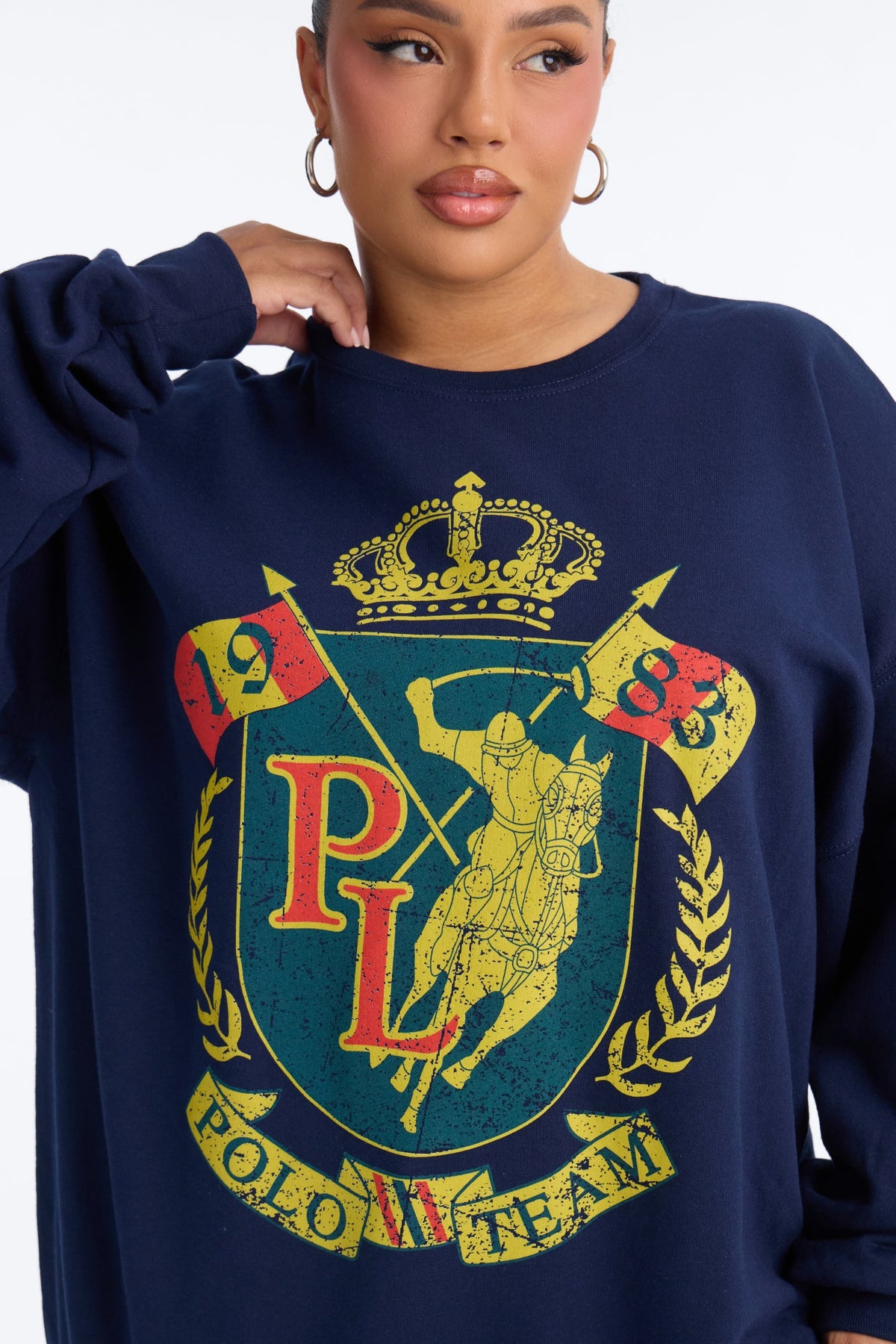Polo Team Crew Sweatshirt - Navy