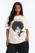 Whitney Houston Portrait Tee - Off White