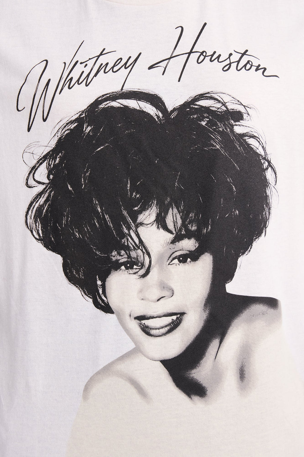 Whitney Houston Portrait Tee - Off White