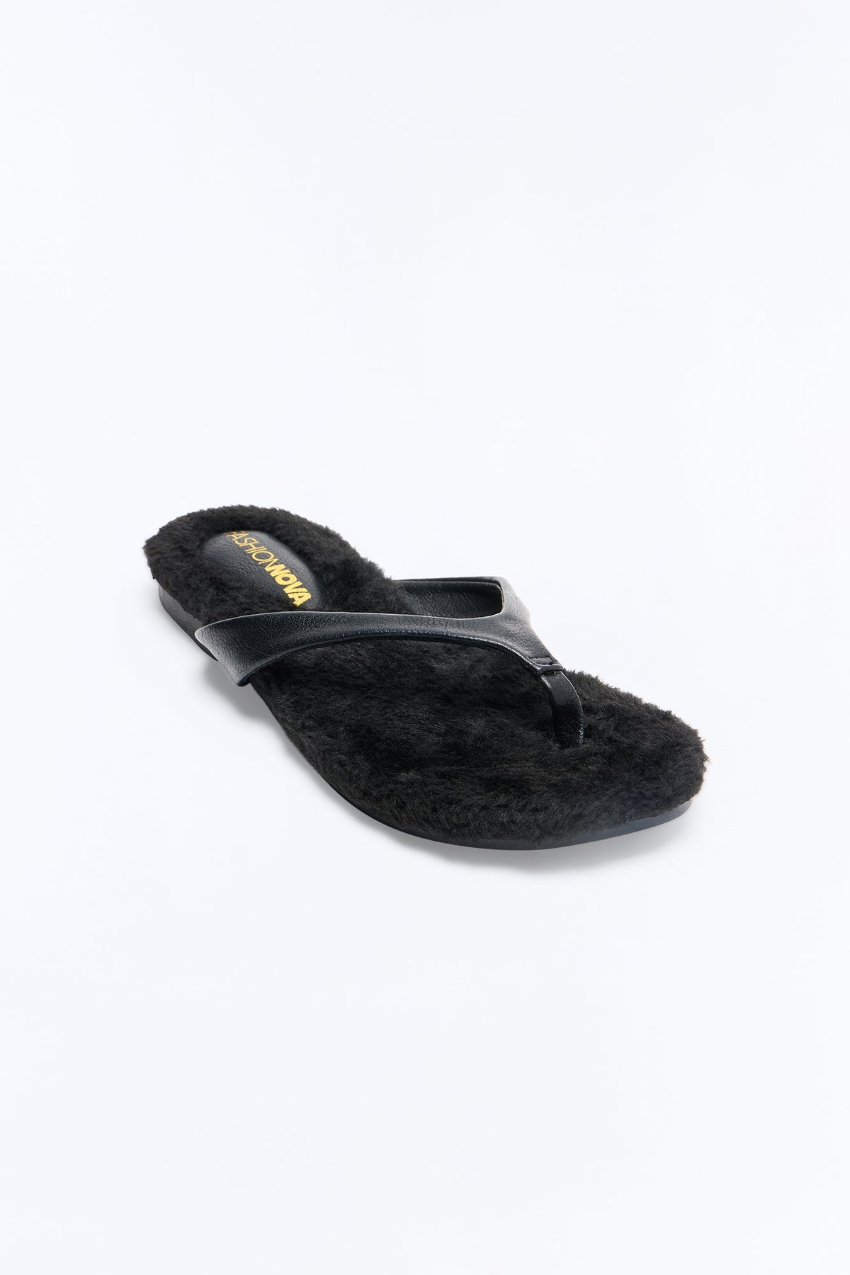 Playing Favorites Sherpa Flip Flops - Black