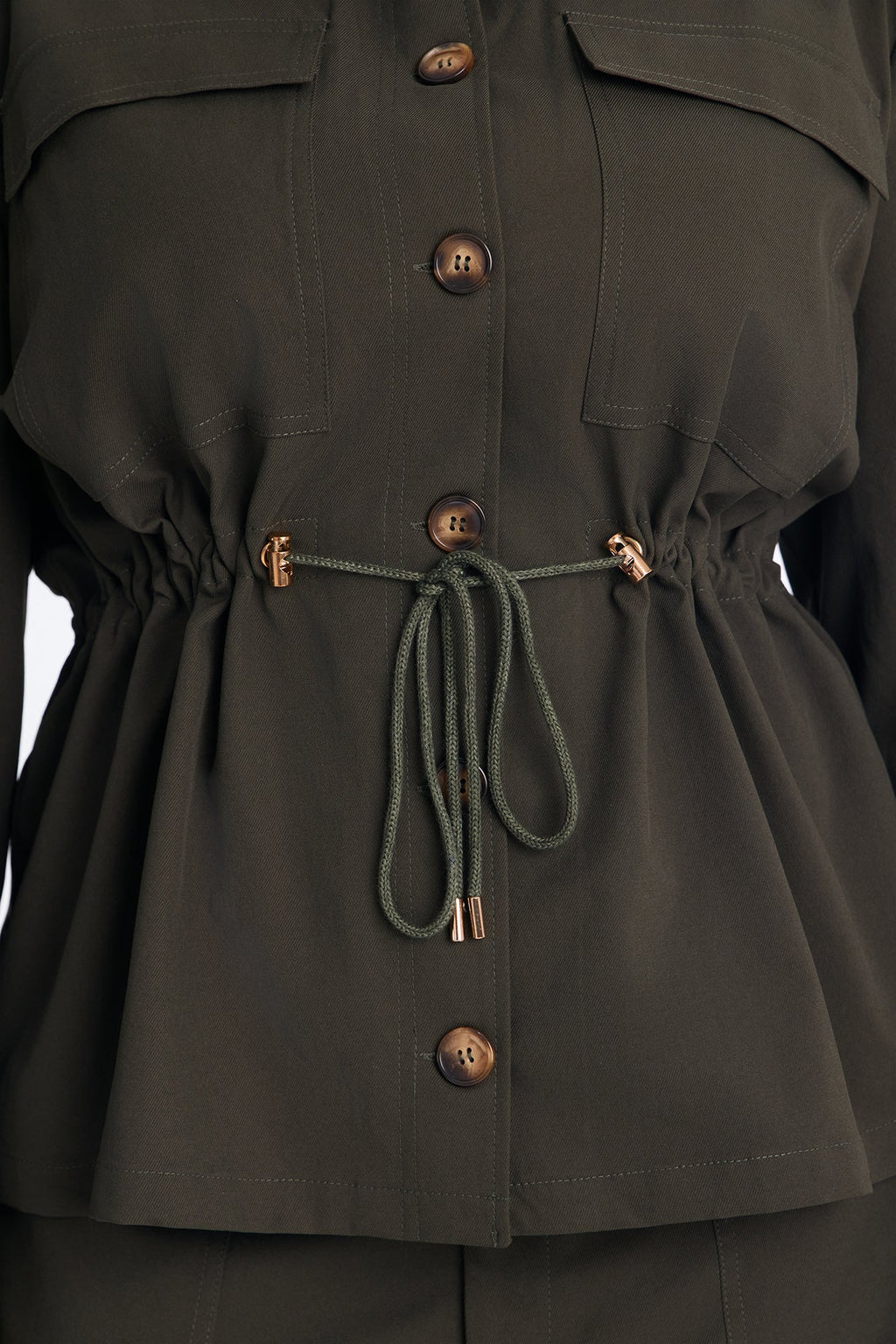 Helena Cargo Cinched Pant Set - Olive