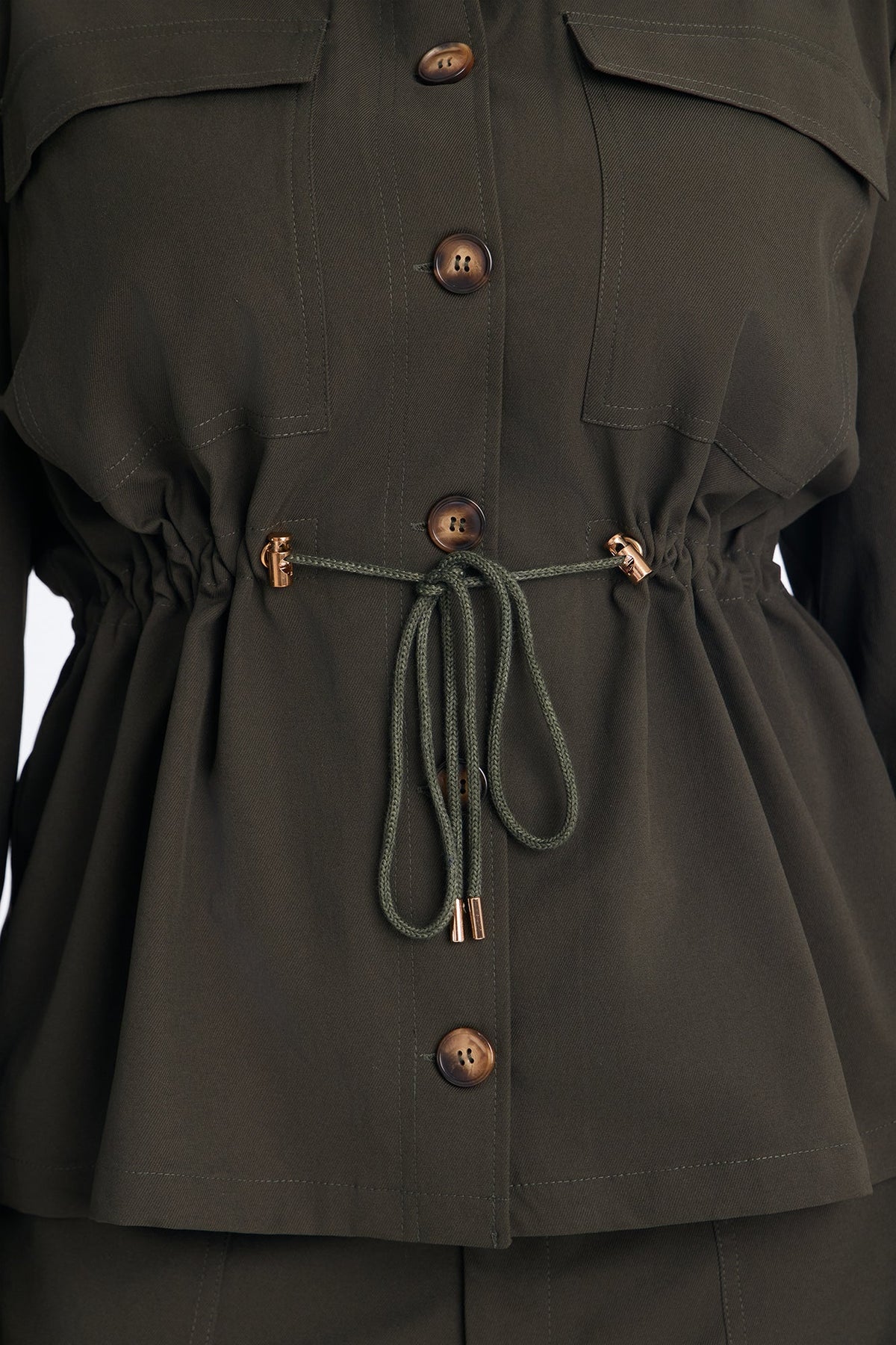 Helena Cargo Cinched Pant Set - Olive