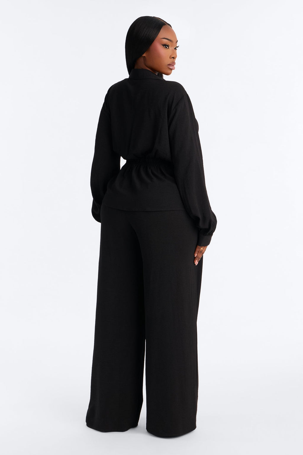 Paulina Airflow Buckle Pant Set - Black