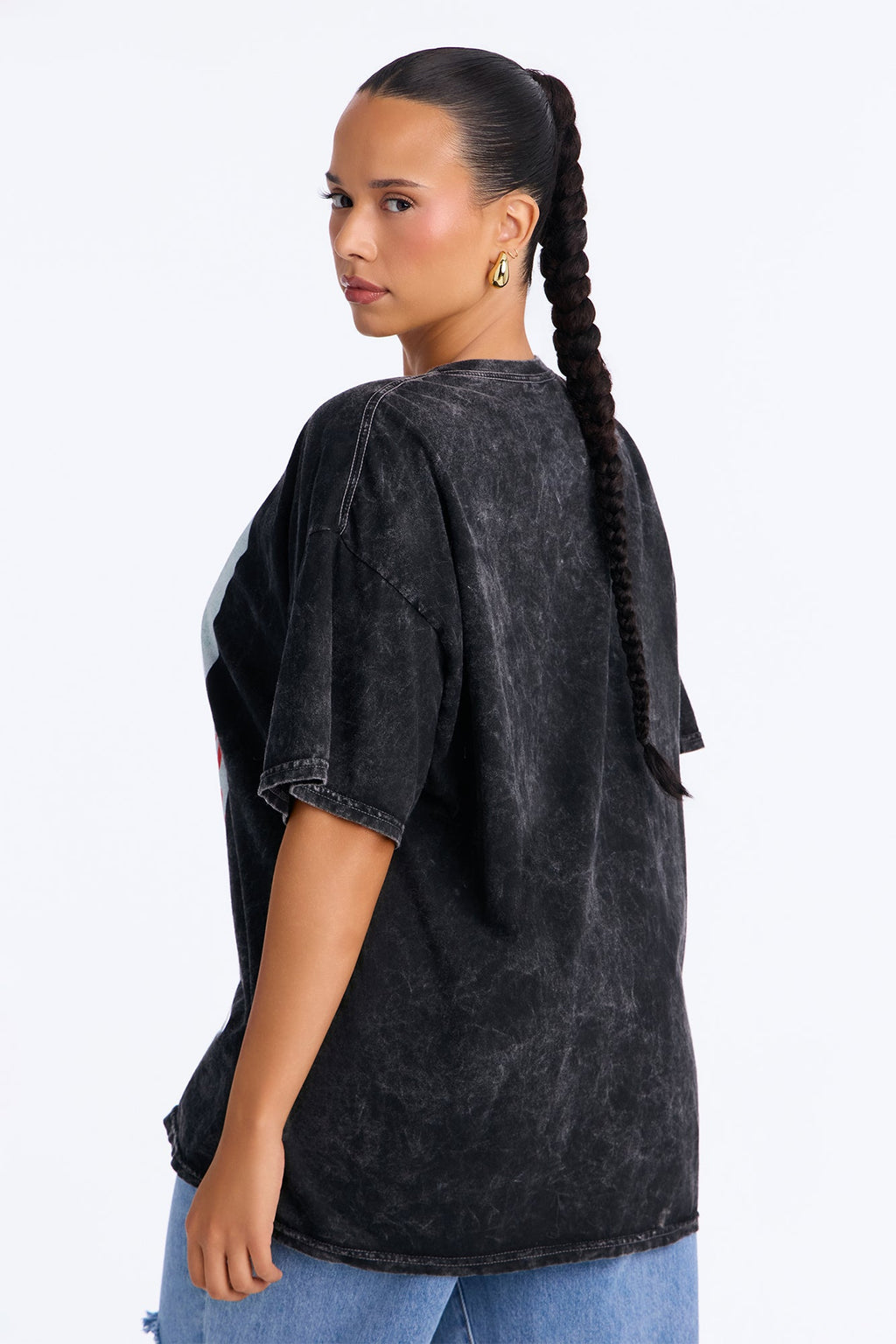 Whitney Houston Diva Washed Tee - Black