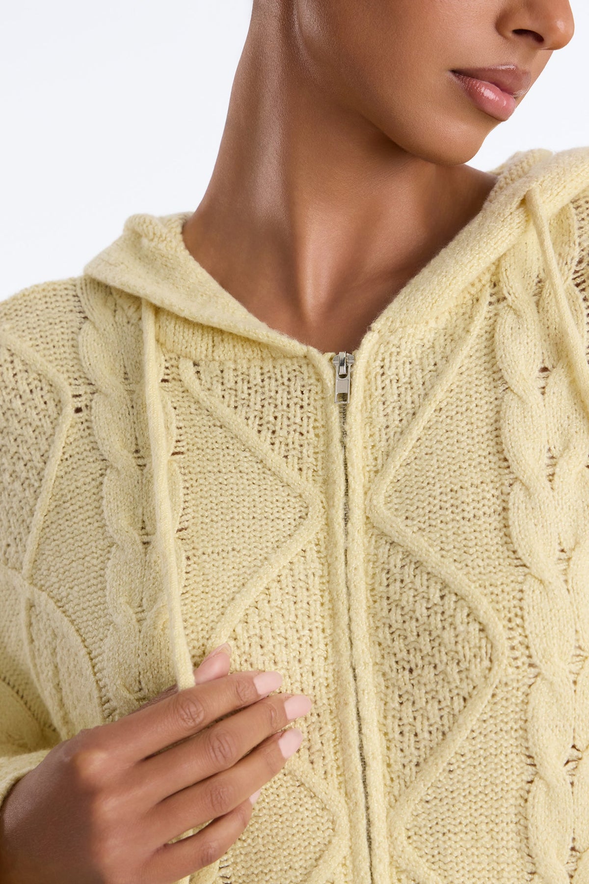 Ski Lodge Zip Up Sweater - Butter Yellow
