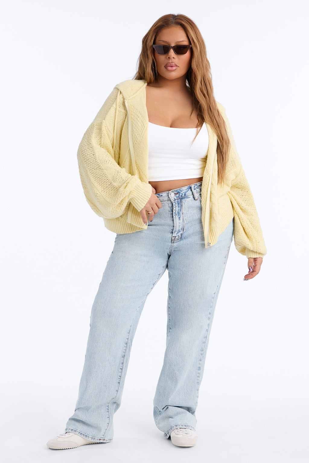 Ski Lodge Zip Up Sweater - Butter Yellow
