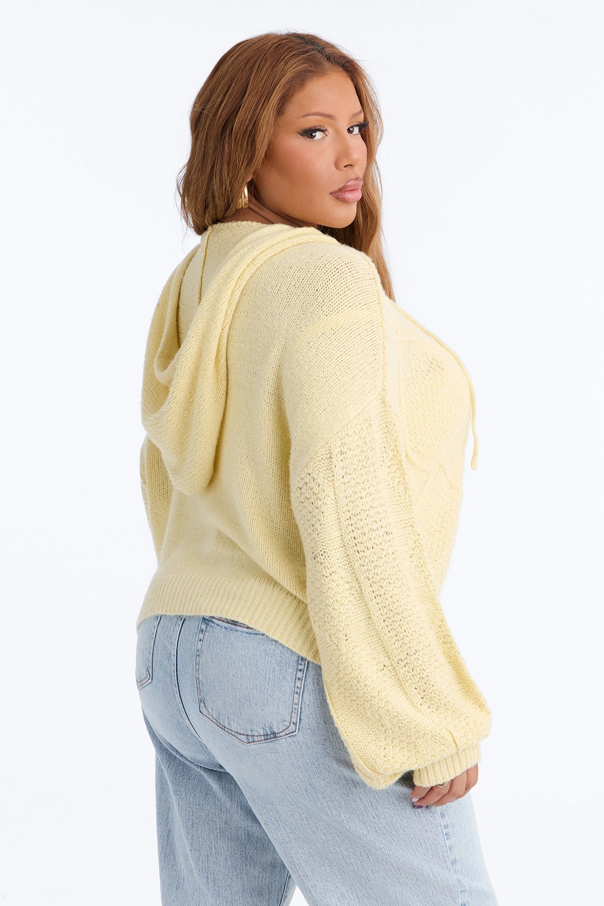 Ski Lodge Zip Up Sweater - Butter Yellow