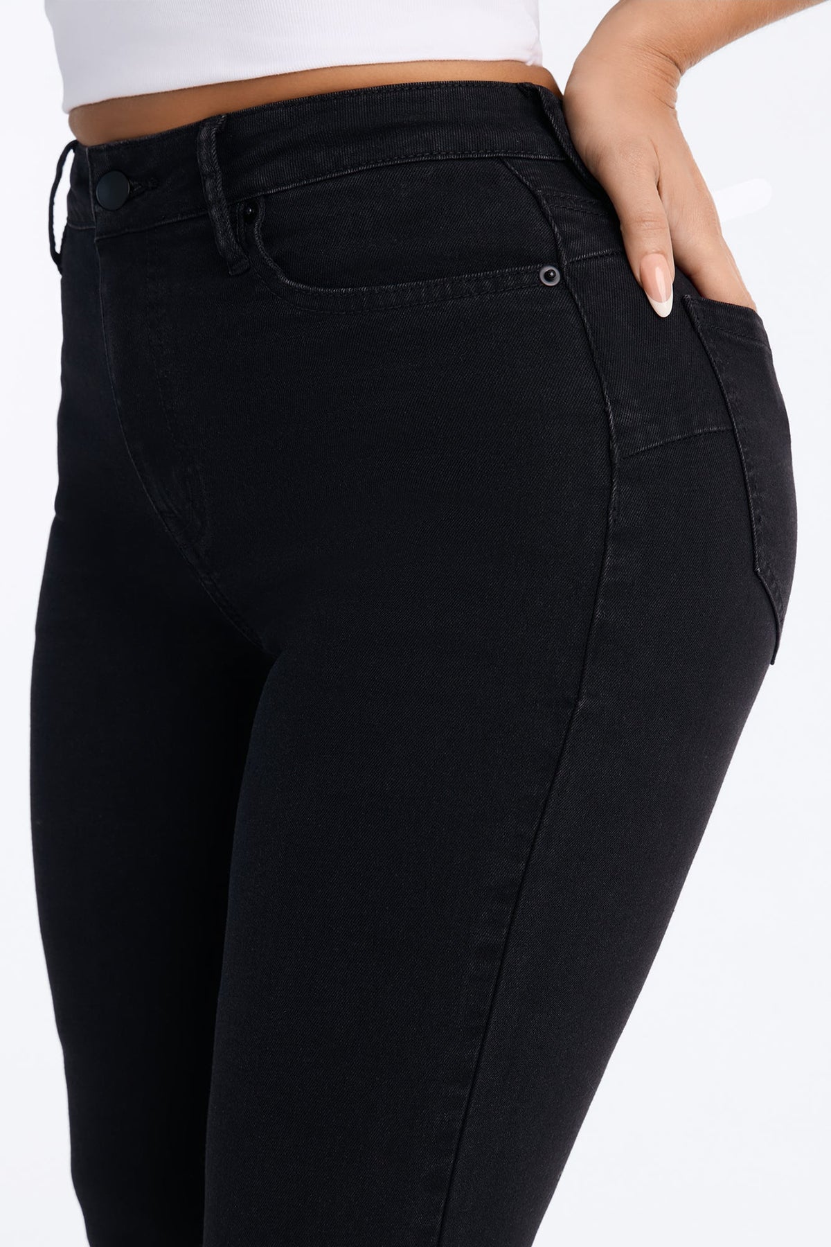 Petite Vibe Check Curvy Stretch Skinny Jeans - Black
