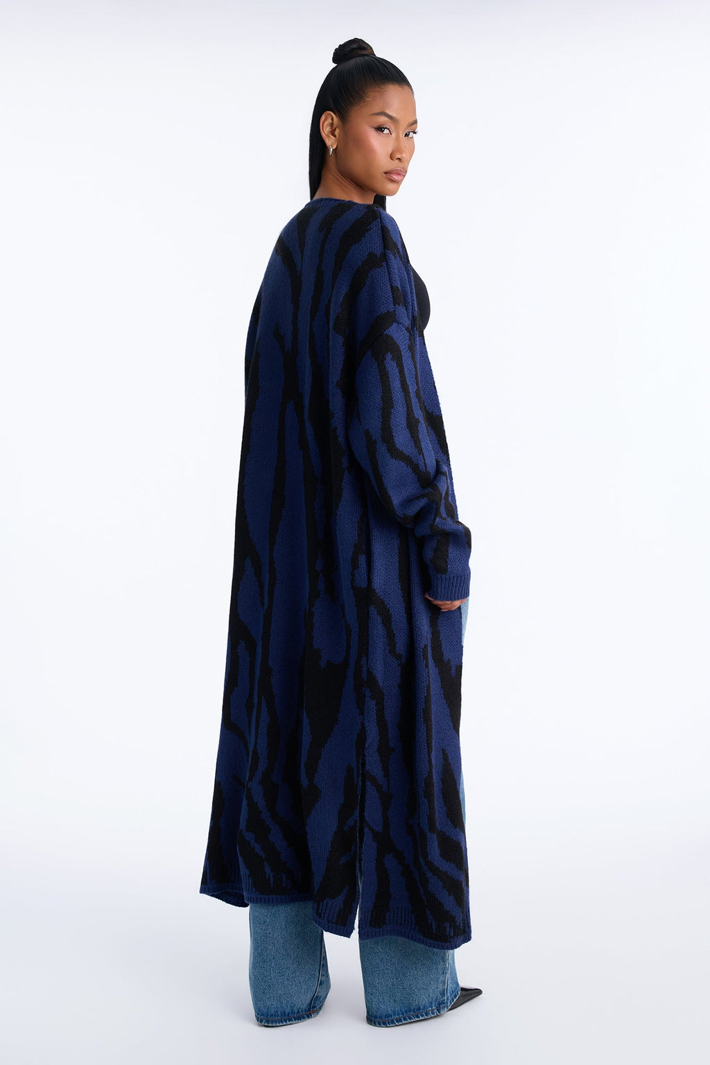 Dangerously Fierce Cardigan - Navy/combo