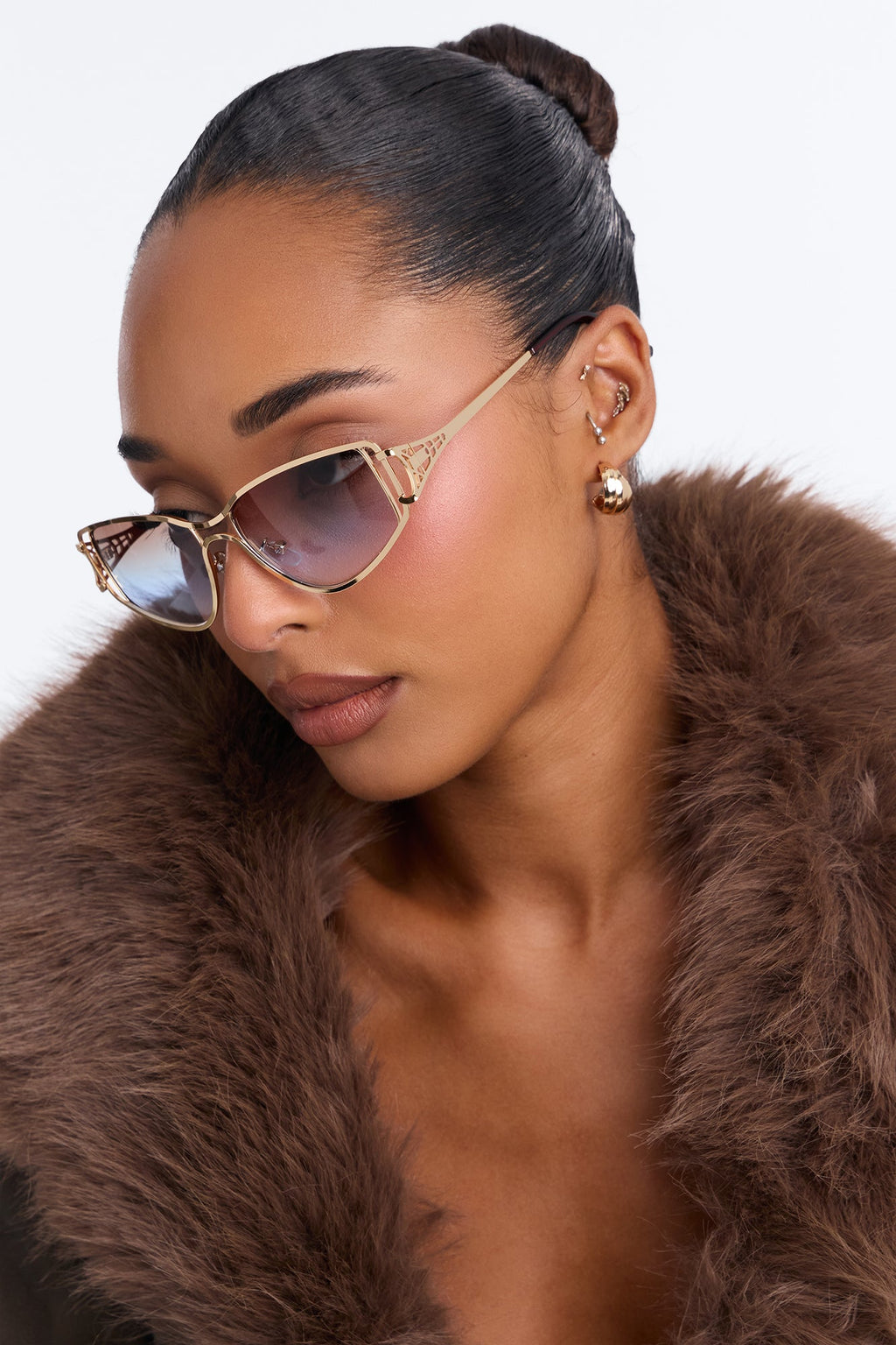 Ocean Front View Sunglasses - Gold/Blue