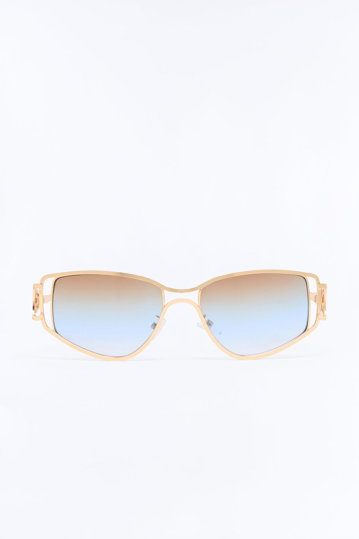 Ocean Front View Sunglasses - Gold/Blue