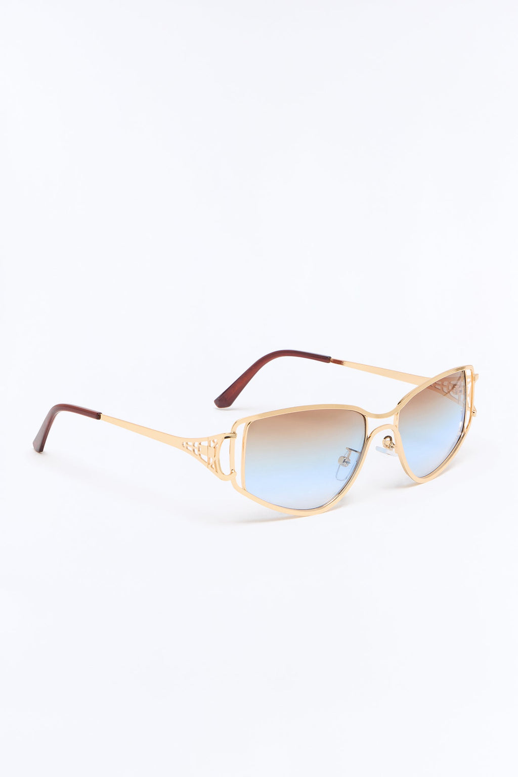 Ocean Front View Sunglasses - Gold/Blue