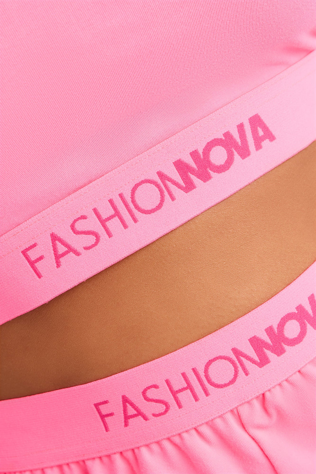 FN Mood High Neck Cotton Bra - Hot Pink