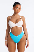 FN Mood Cotton Ribbed Hipster Panty - Aqua