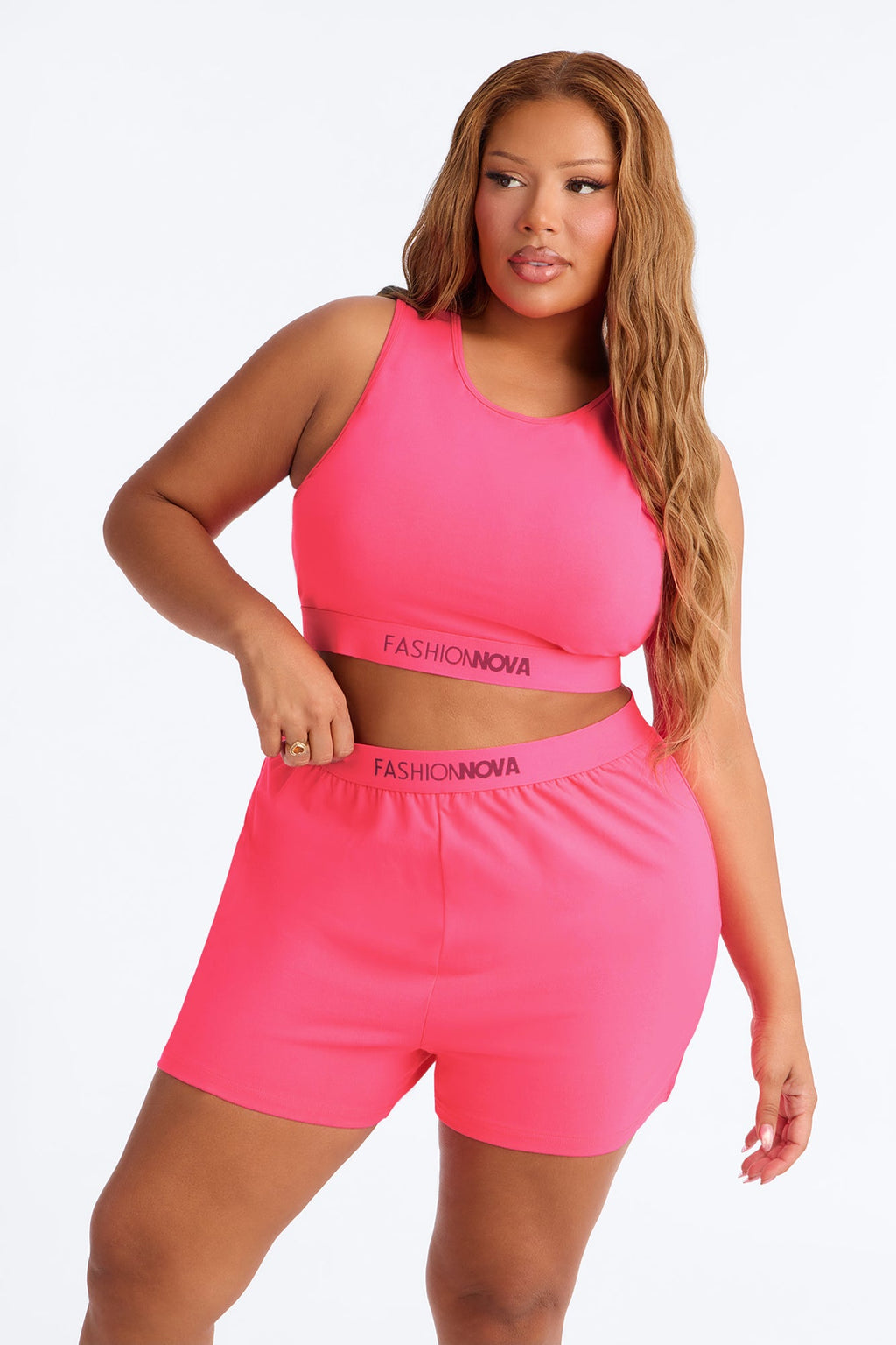 FN Mood Loose Cotton Boxer - Hot Pink