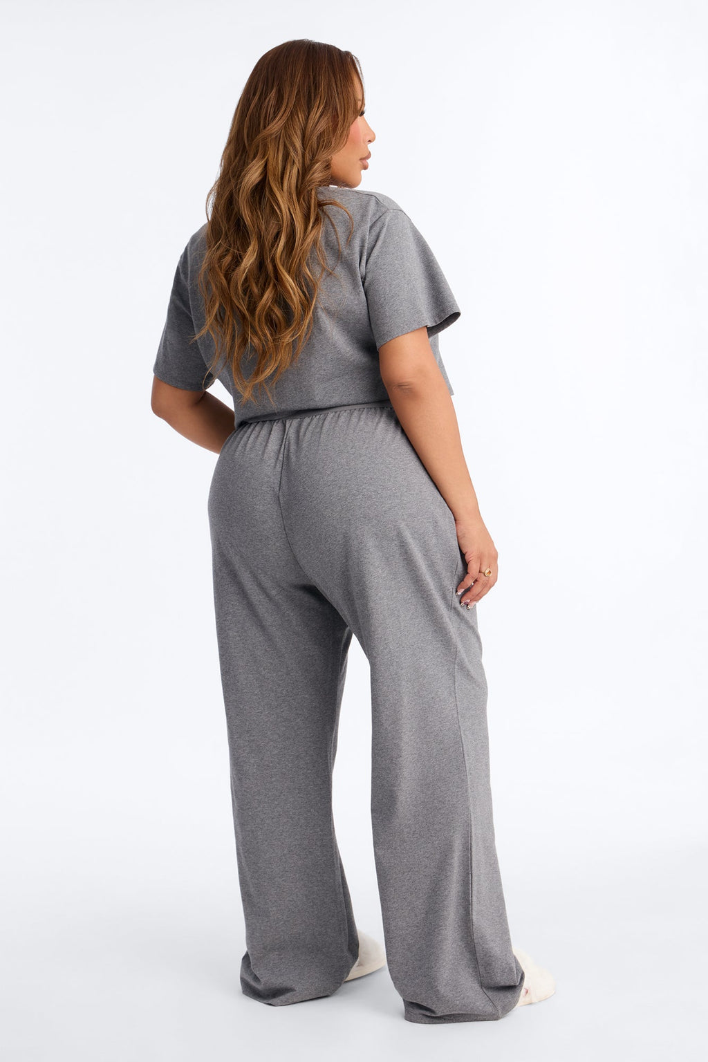 FN Mood Cotton PJ Pant Set - Charcoal