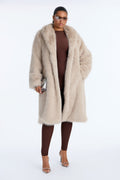 Dreamin' Big Faux Fur Coat - Stone