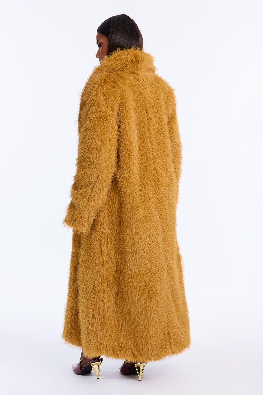 Jobelle Faux Fur Coat - Honey