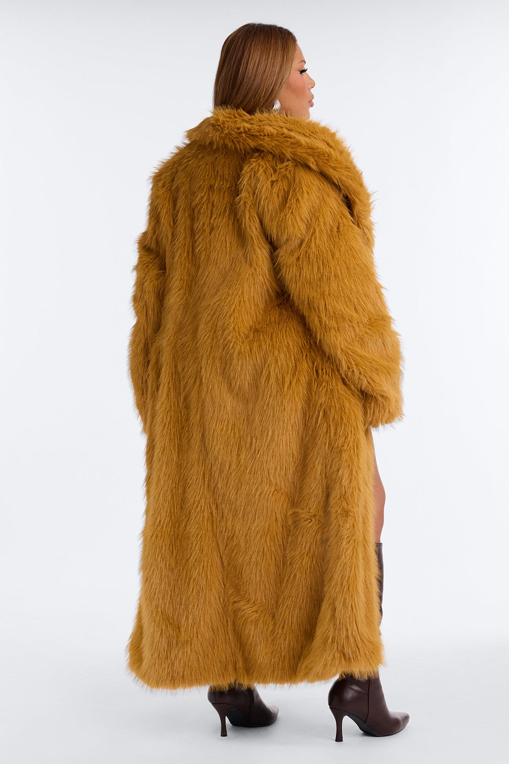 Jobelle Faux Fur Coat - Honey