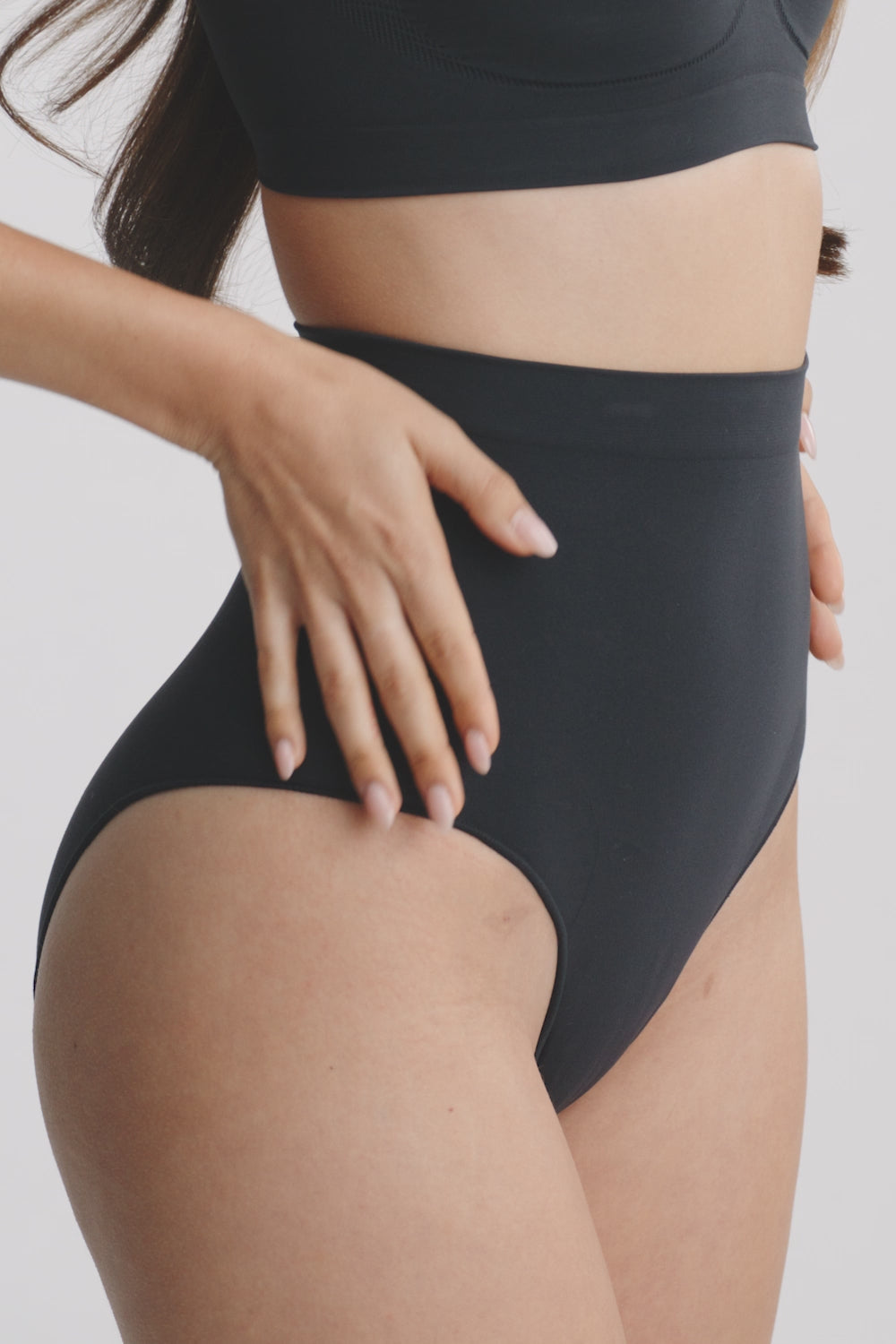 Nova Sculpt Seamless Strong Compression Mid Waist Brief - Black