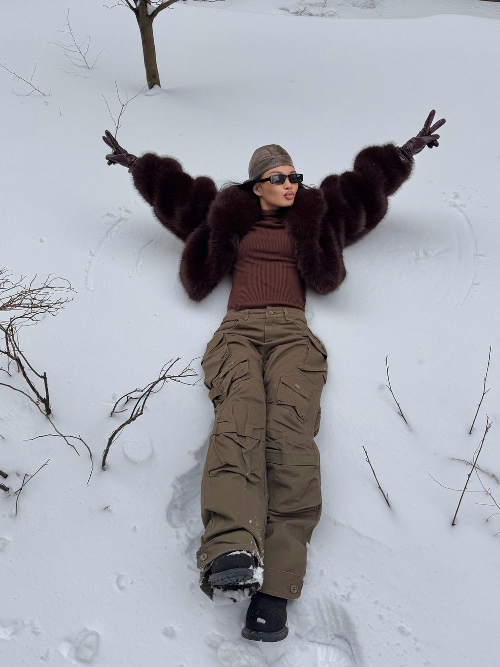 That's Luxe Faux Fur Coat - Chocolate