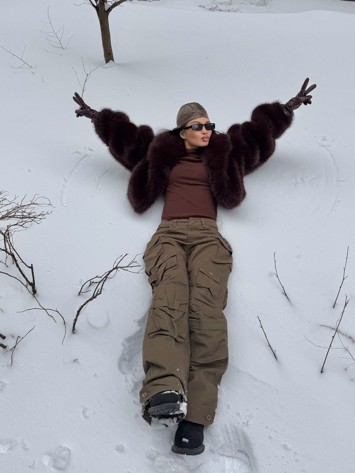 That's Luxe Faux Fur Coat - Chocolate