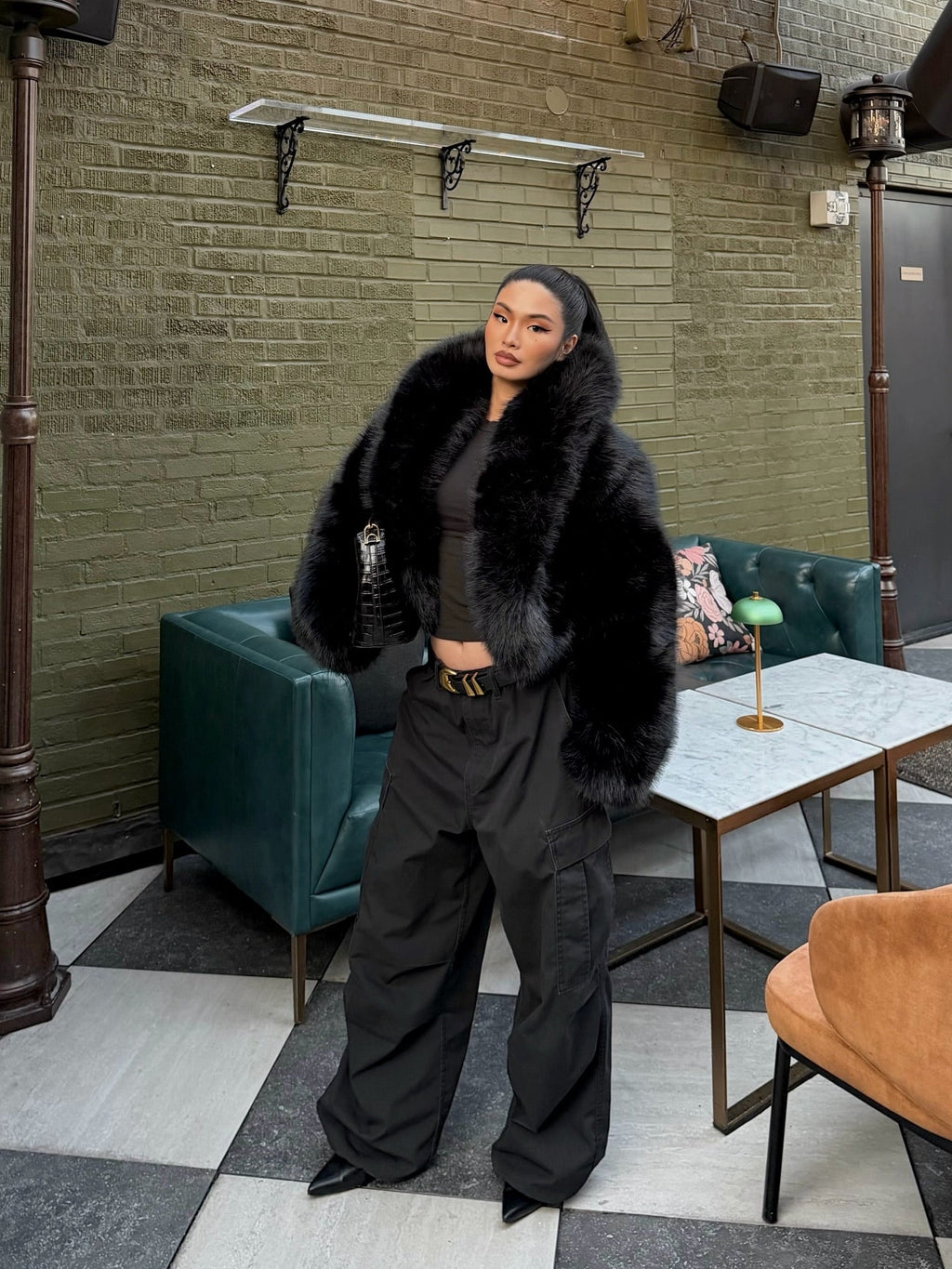 Moscow Fur Coat - Black