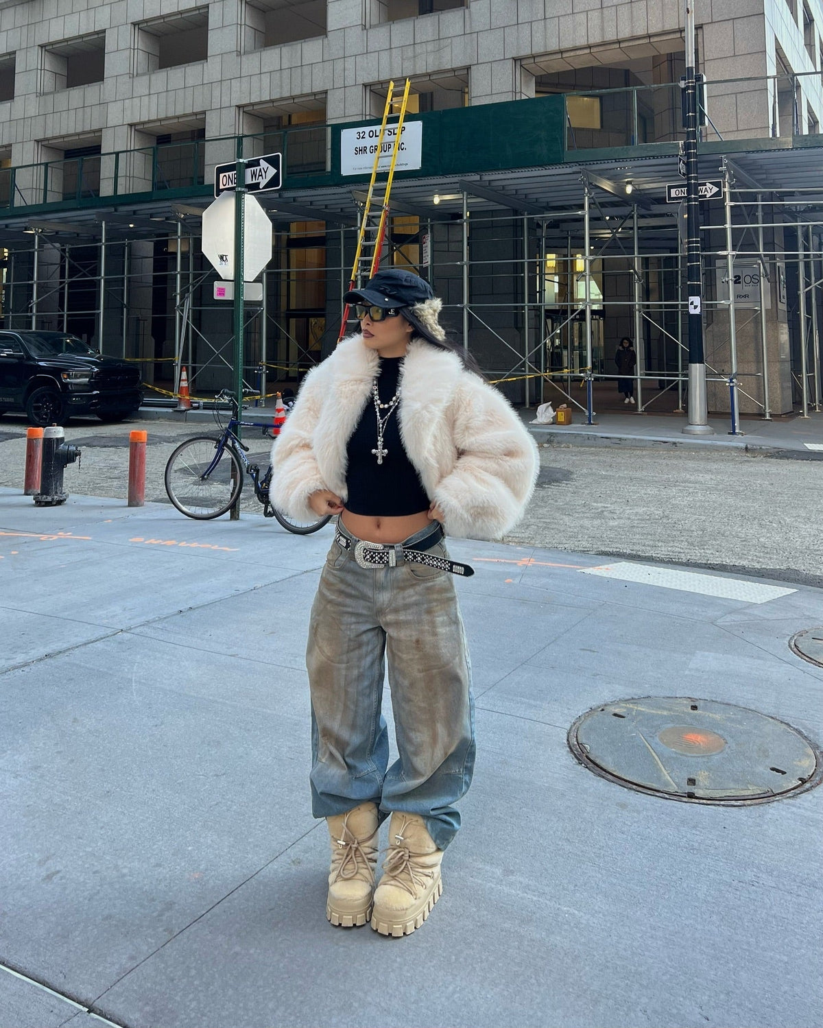 That's Luxe Faux Fur Coat - Ivory